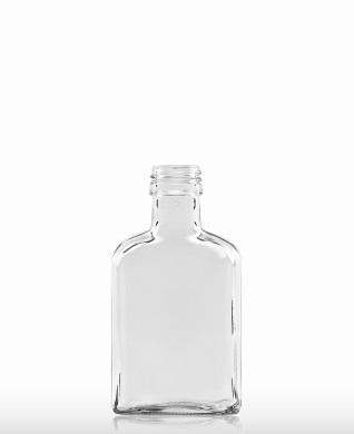 100 ml nierenförmige Taschenflasche PP 28 S weiß