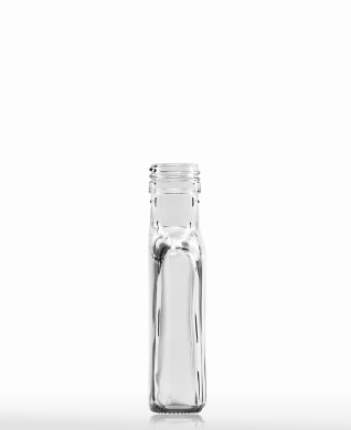 100 ml nierenförmige Taschenflasche PP 28 S weiß