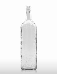 1000 ml Kirschwasser Bottle "Schwarzwald" STC 31.5 H 60 flint