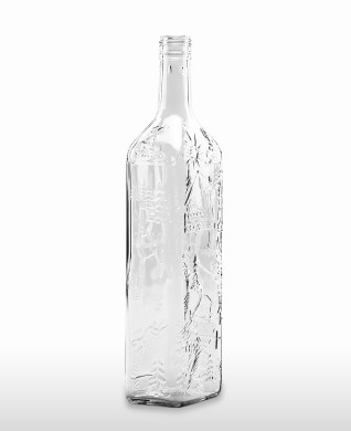 1000 ml Kirschwasser Bottle "Schwarzwald" STC 31.5 H 60 flint