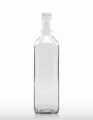 1000 ml Whiskyflasche achtkant STC 31,5 H 44 weiß