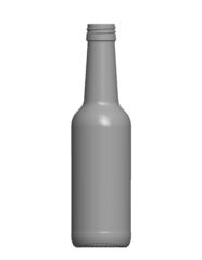 250 ml Straight Neck Bottle PP 28 S flint