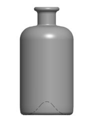500 ml Apothekerflasche leicht Trichter-Kork weiß