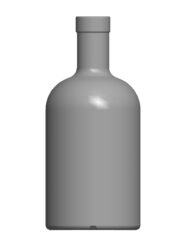 700 ml Apothekerflasche OBM weiß