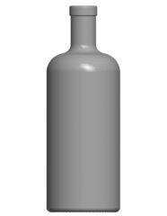 700 ml Apothekerflasche schlank OBM weiß